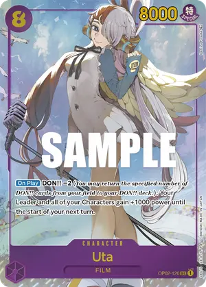 Carta Uta OP02-120, versión Arte alternativo