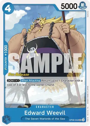 Carta Edward Weevil OP08-042, versión Promo