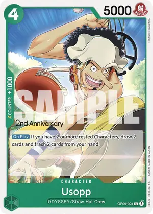 Carta Usopp OP09-024, versión Promo