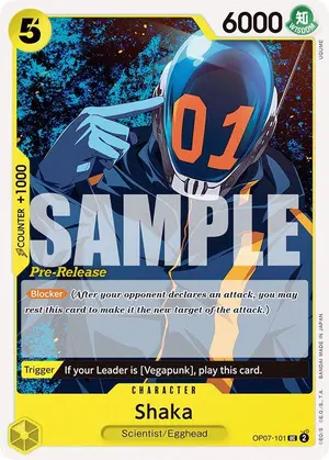 Carta Shaka OP07-101, versión Promo
