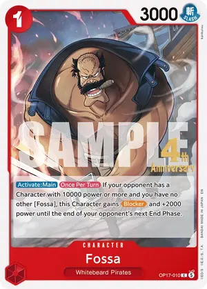 Carta Fossa OP17-010, versión Promo