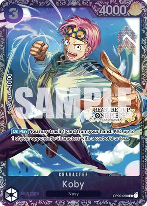 Carta Koby OP02-098, versión Arte alternativo