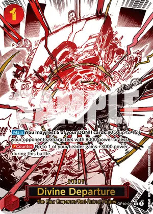 Carta Divine Departure OP10-019, versión Arte alternativo