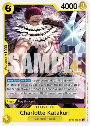 Carta Charlotte Katakuri OP17-103, versión Promo