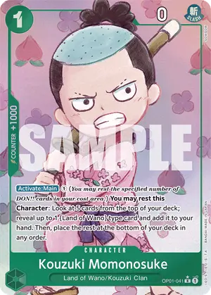 Carta Kouzuki Momonosuke OP01-041, versión Arte alternativo