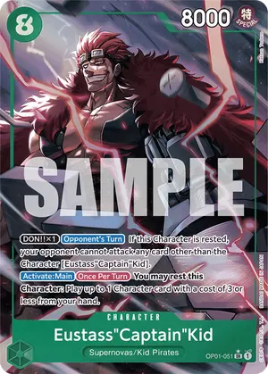Carta Eustass"Captain"Kid OP01-051, versión Arte alternativo