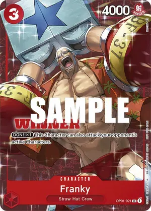 Carta Franky OP01-021, versión Arte alternativo