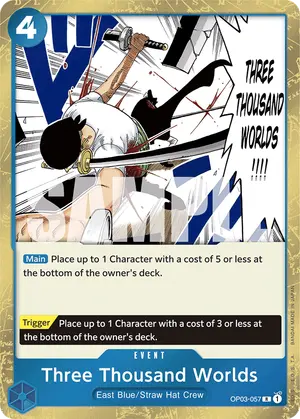 Carta Three Thousand Worlds OP03-057, versión Normal