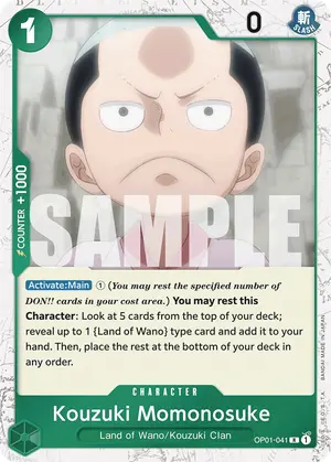 Carta Kouzuki Momonosuke OP01-041, versión Normal