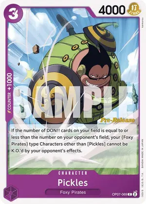 Carta Pickles OP07-069, versión Promo