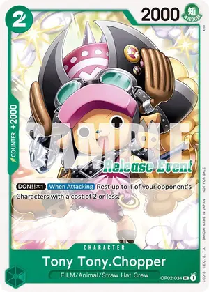 Carta Tony Tony.Chopper OP02-034, versión Arte alternativo