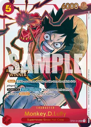 Carta Monkey.D.Luffy ST01-012, versión Arte alternativo