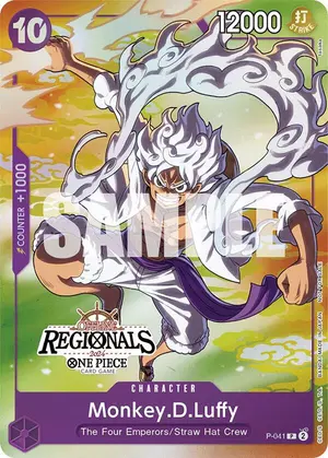 Carta Monkey.D.Luffy P-041, versión Arte alternativo