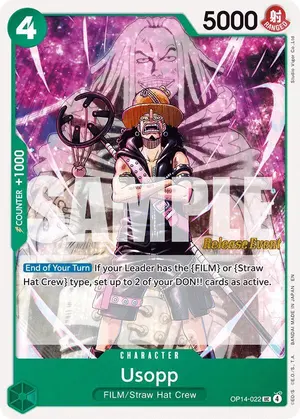 Carta Usopp OP14-022, versión Promo