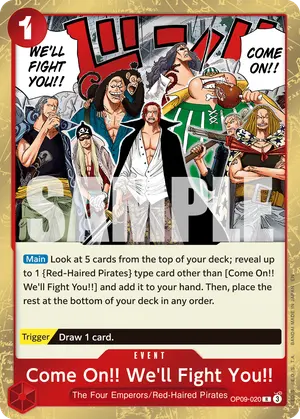 Carta Come On!! We'll Fight You!! OP09-020, versión Normal