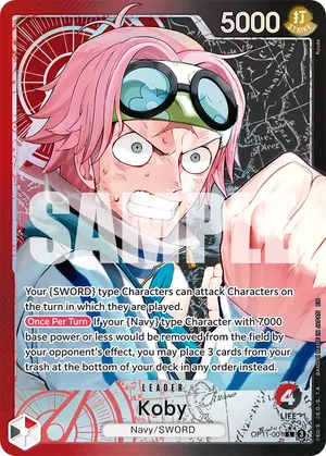 Carta Koby OP11-001, versión Arte alternativo