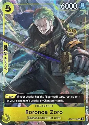 Carta Roronoa Zoro OP07-113, versión Arte alternativo