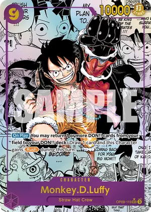 Carta Monkey.D.Luffy OP09-119, versión Manga