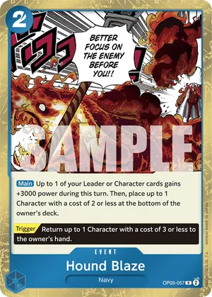 Carta Hound Blaze OP05-057, versión Normal