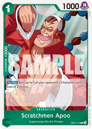 Carta Scratchmen Apoo EB01-015, versión Normal