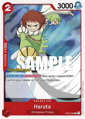 Carta Haruta OP03-009, versión Promo
