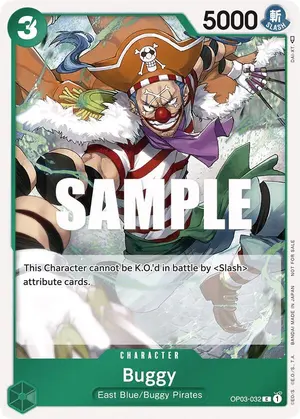 Carta Buggy OP03-032, versión Arte alternativo