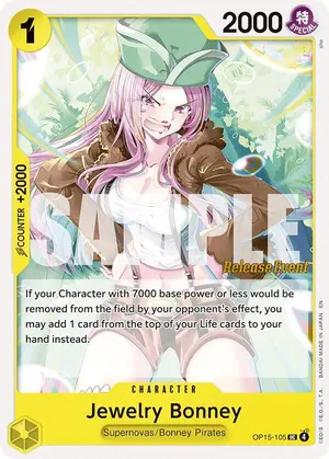 Carta Jewelry Bonney OP15-105, versión Promo