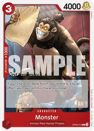 Carta Monster OP09-012, versión Promo