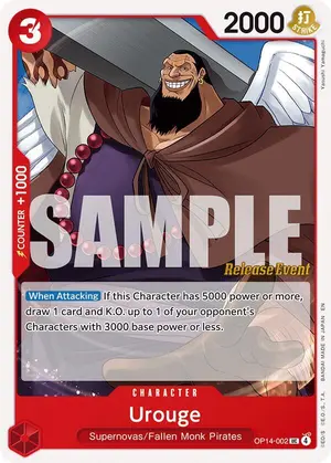 Carta Urouge OP14-002, versión Promo