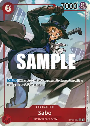 Carta Sabo OP05-007, versión Arte alternativo