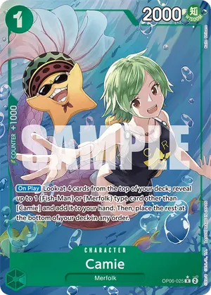 Carta Camie OP06-025, versión Arte alternativo