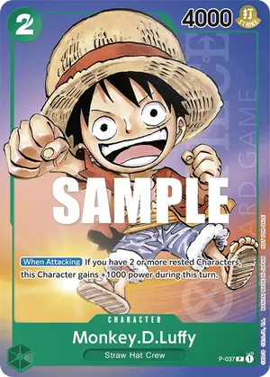 Carta Monkey.D.Luffy P-037, versión Promo