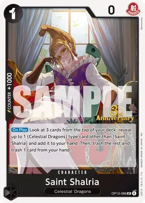 Carta Saint Shalria OP13-086, versión Promo