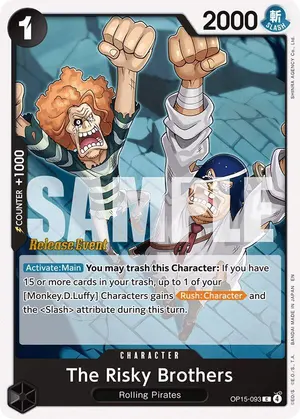 Carta The Risky Brothers OP15-093, versión Promo