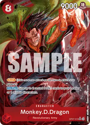 Carta Monkey.D.Dragon OP07-015, versión Arte alternativo