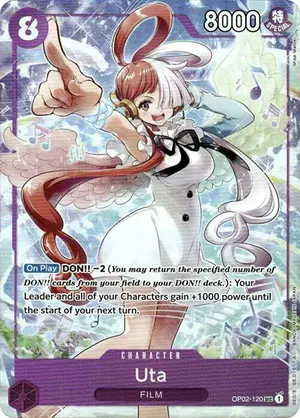 Carta Uta OP02-120, versión Arte alternativo