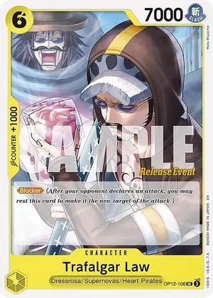 Carta Trafalgar Law OP12-106, versión Promo