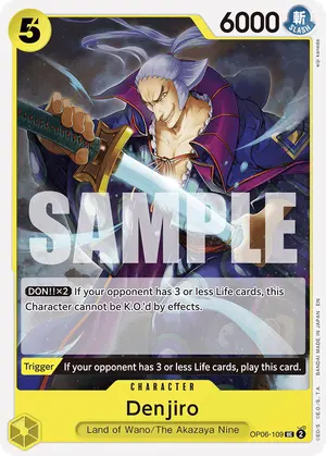 Carta Denjiro OP06-109, versión Normal