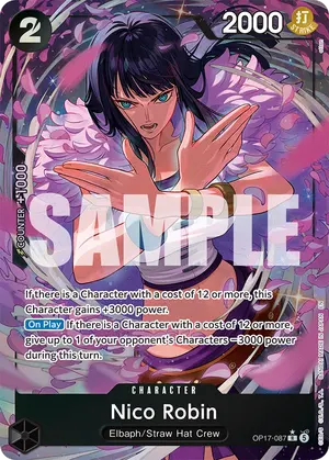 Carta Nico Robin OP17-087, versión Arte alternativo