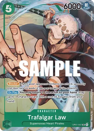 Carta Trafalgar Law OP01-047, versión Arte alternativo