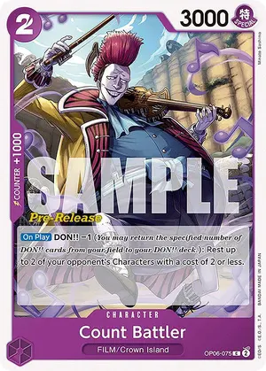 Carta Count Battler OP06-075, versión Promo