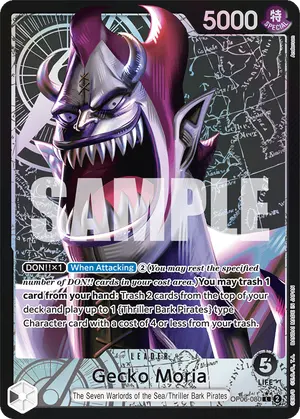 Carta Gecko Moria OP06-080, versión Arte alternativo