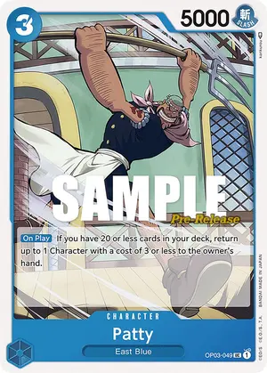 Carta Patty OP03-049, versión Promo