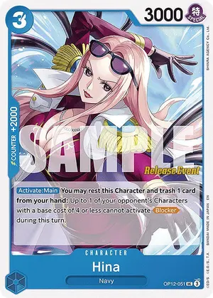 Carta Hina OP12-051, versión Promo