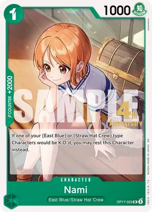 Carta Nami OP17-023, versión Promo