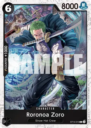 Carta Roronoa Zoro ST14-013, versión Normal