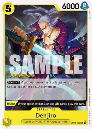 Carta Denjiro OP06-109, versión Promo
