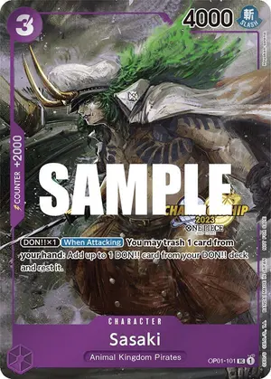 Carta Sasaki OP01-101, versión Arte alternativo
