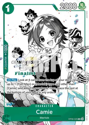 Carta Camie OP06-025, versión Arte alternativo