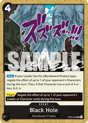 Carta Black Hole OP09-098, versión Normal